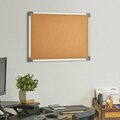 360 Office Furniture Dynamic by 24in x 18in Wall-Mount Cork Board with Aluminum Frame 91118X24CORK